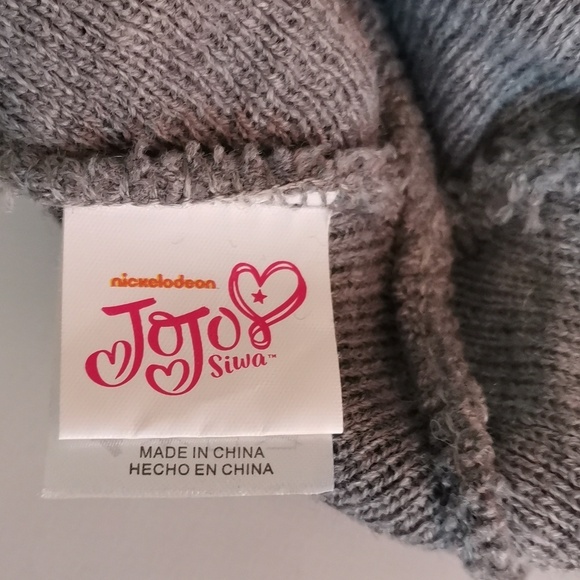 Jojo Siwa Fucsia and gray Beanie - Picture 4 of 5